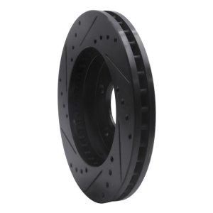 Buick Rendezvous Brake Rotor (1) - Front Right - R1 Concepts - Drilled & Slotted - Black - `01-`07